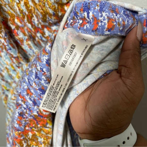 Anthropologie Daily Practice Women Dress Medium Colorful Maxi Ruched Motif - Picture 12 of 14